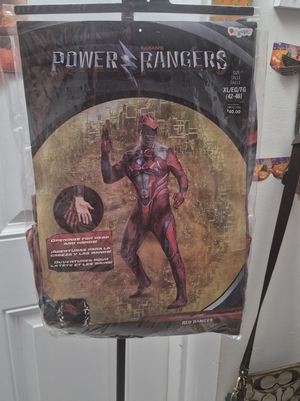 New Power Rangers Red Ranger Adult Costume - size XL 42-46